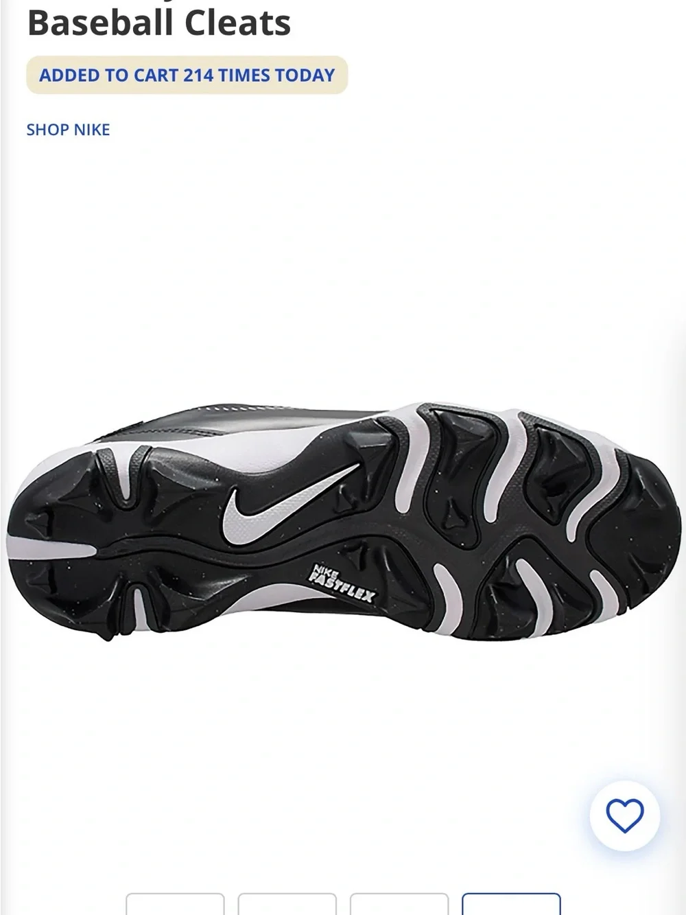 Nike Kids size 4 Diamond 💎 Clutch BG ⚾️Cleats